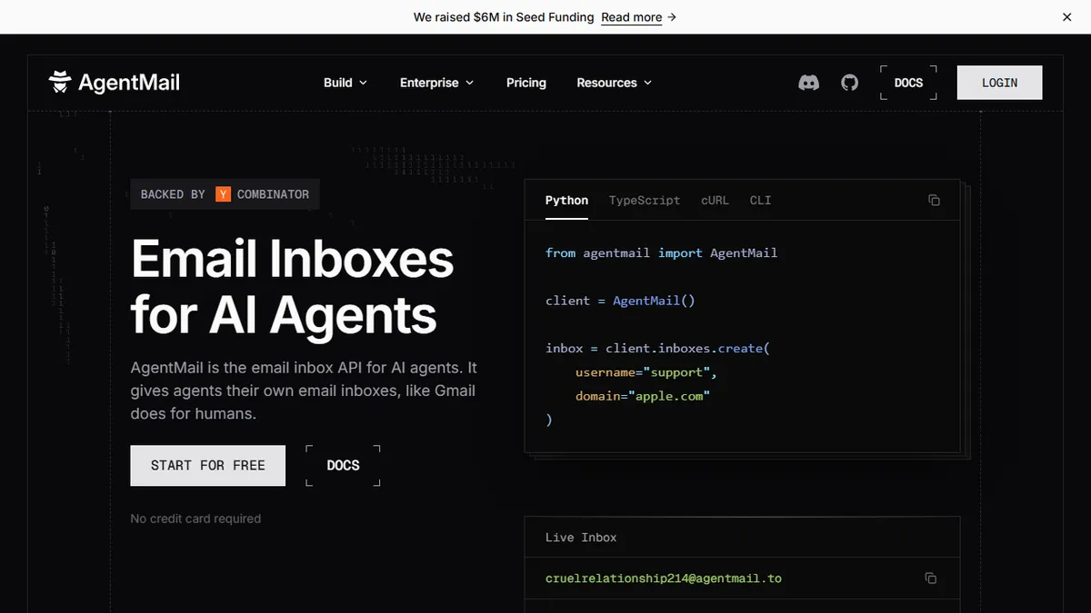 AgentMail preview image