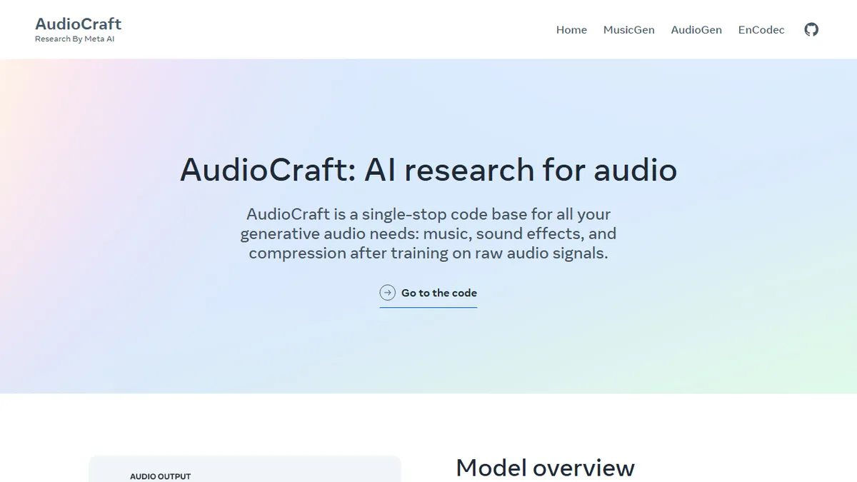 AudioCraft preview image