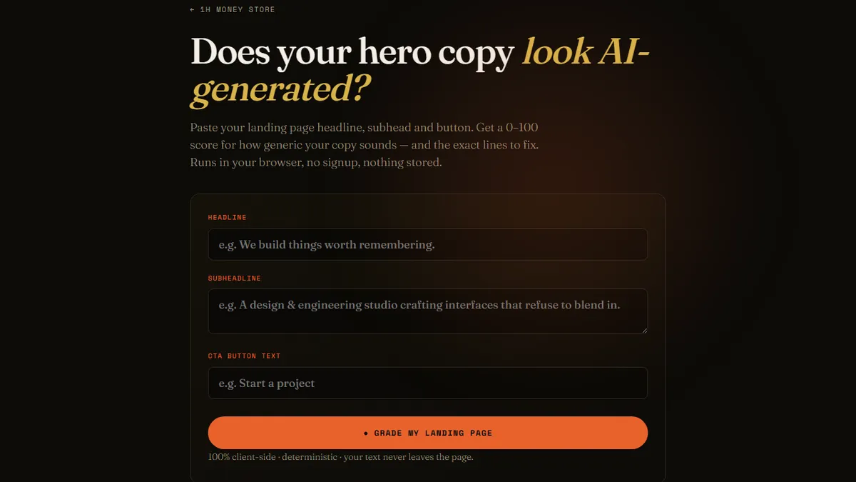 Landing Page Grader preview image