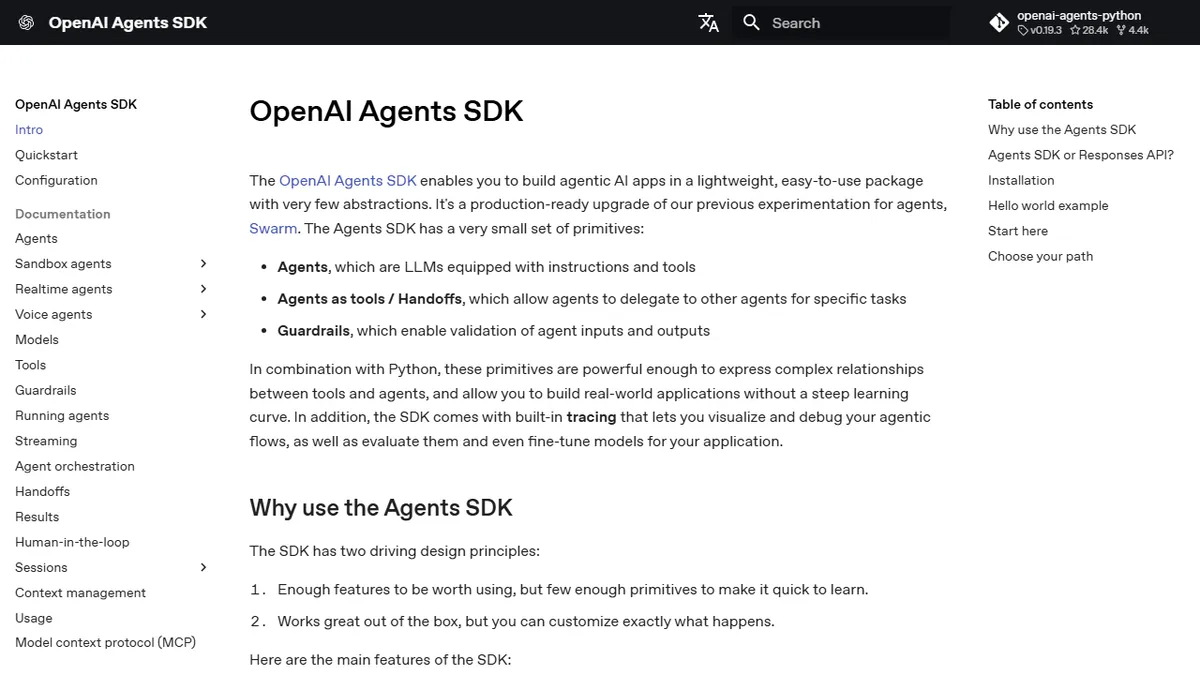 OpenAI Agents SDK (Python) preview image