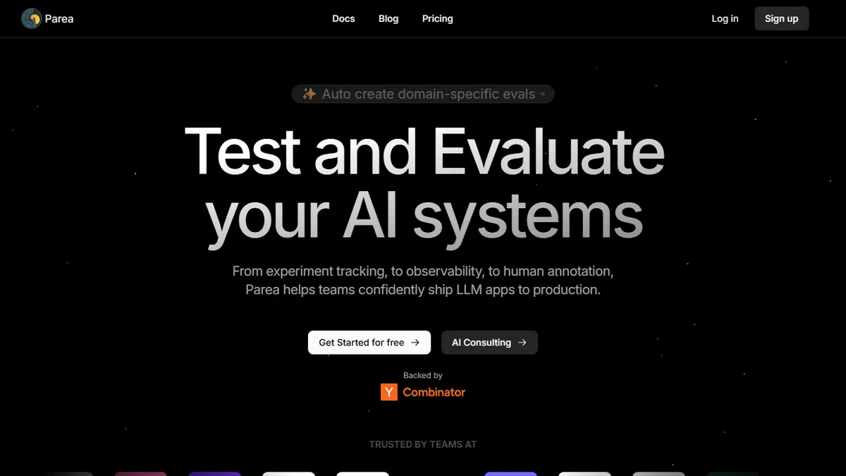 Parea AI preview image