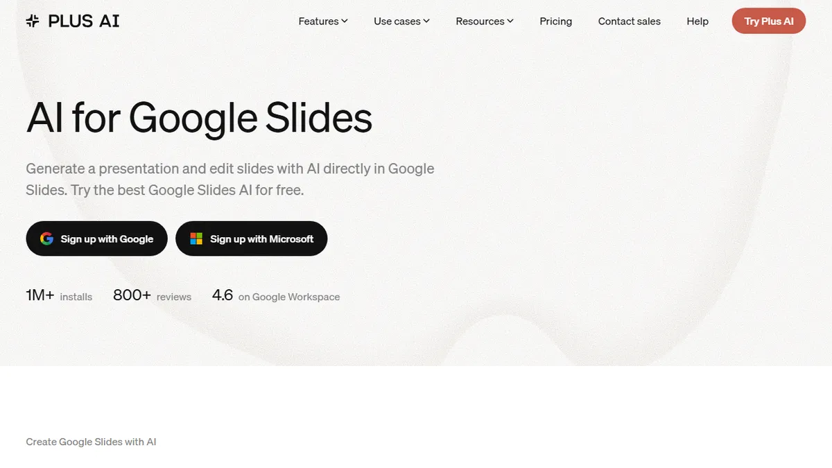 Plus AI for Google Slides preview image