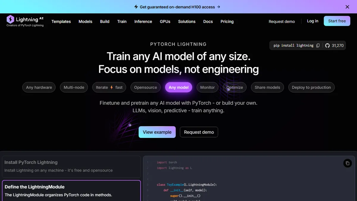 PyTorch Lightning preview image