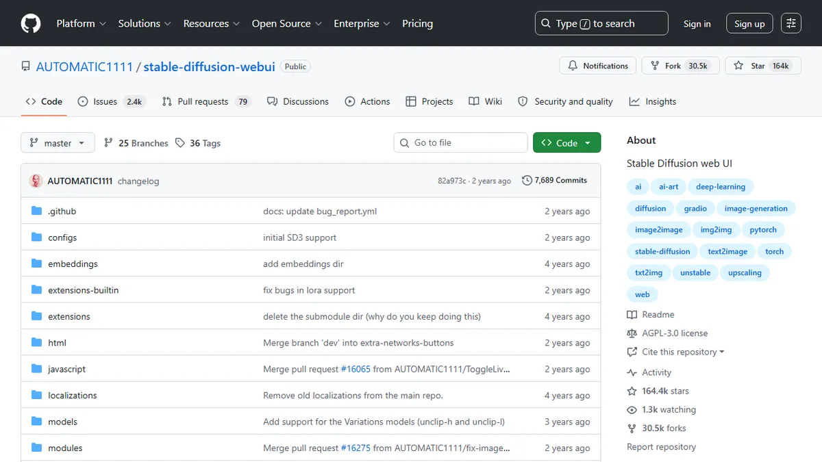 Stable Diffusion Web UI (AUTOMATIC1111) preview image